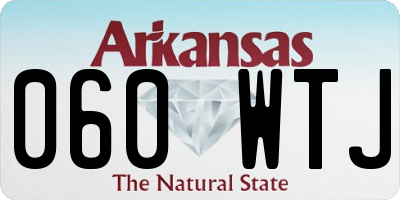 AR license plate 060WTJ