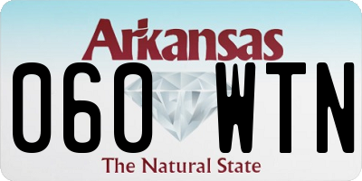 AR license plate 060WTN