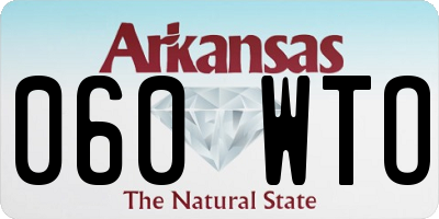 AR license plate 060WTO