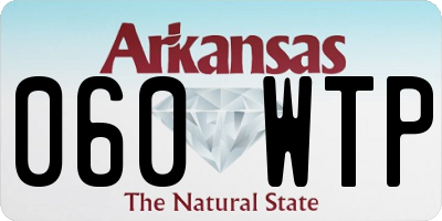 AR license plate 060WTP