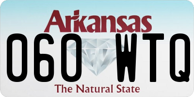 AR license plate 060WTQ