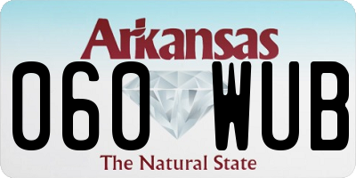 AR license plate 060WUB