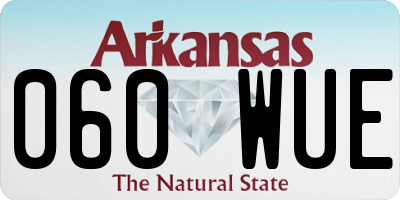 AR license plate 060WUE