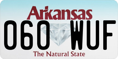 AR license plate 060WUF