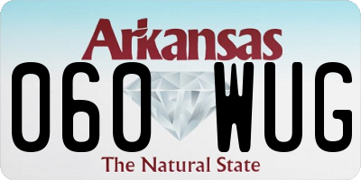 AR license plate 060WUG