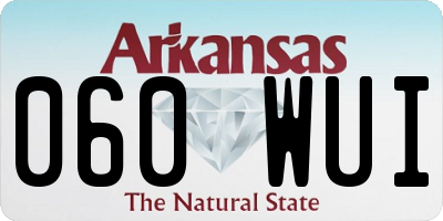 AR license plate 060WUI