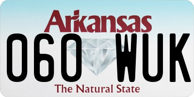 AR license plate 060WUK