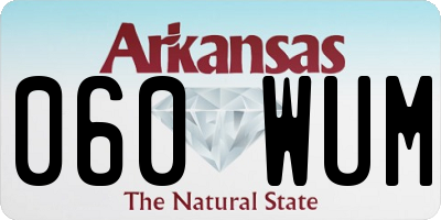 AR license plate 060WUM