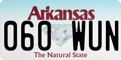 AR license plate 060WUN