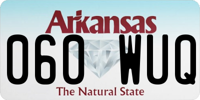 AR license plate 060WUQ