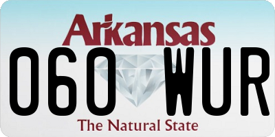 AR license plate 060WUR