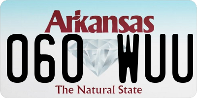 AR license plate 060WUU