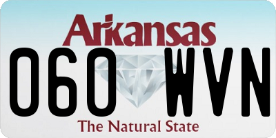 AR license plate 060WVN