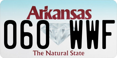 AR license plate 060WWF