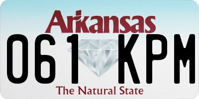 AR license plate 061KPM