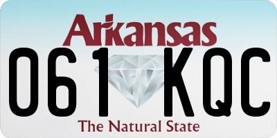 AR license plate 061KQC