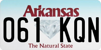 AR license plate 061KQN