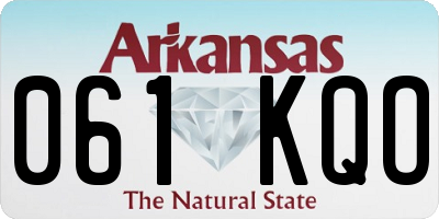 AR license plate 061KQO