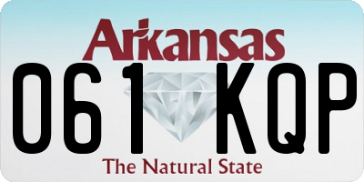 AR license plate 061KQP