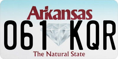 AR license plate 061KQR