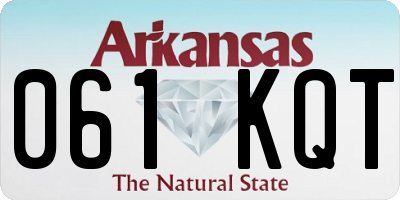 AR license plate 061KQT