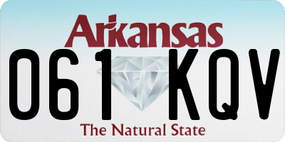 AR license plate 061KQV