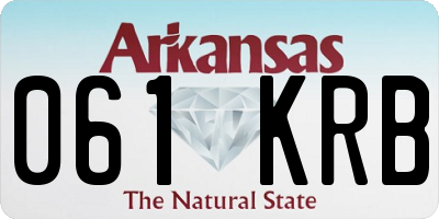 AR license plate 061KRB
