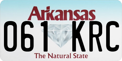 AR license plate 061KRC