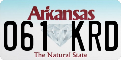 AR license plate 061KRD
