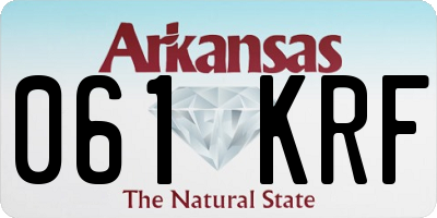 AR license plate 061KRF