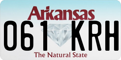 AR license plate 061KRH