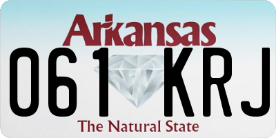 AR license plate 061KRJ