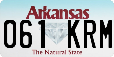AR license plate 061KRM