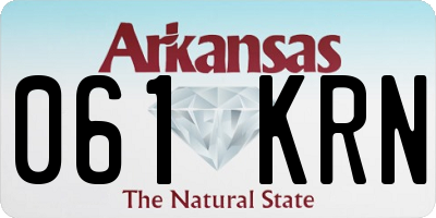 AR license plate 061KRN