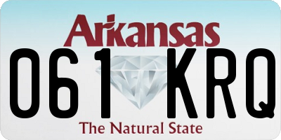 AR license plate 061KRQ