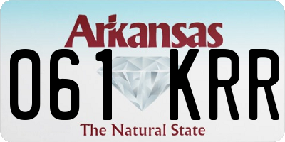 AR license plate 061KRR
