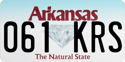 AR license plate 061KRS