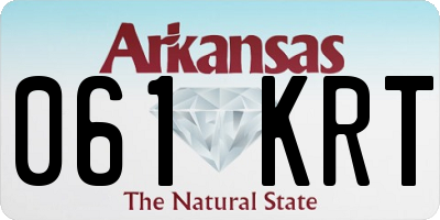 AR license plate 061KRT