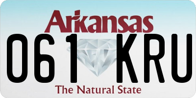 AR license plate 061KRU