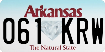 AR license plate 061KRW
