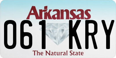 AR license plate 061KRY