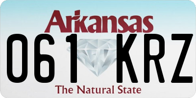 AR license plate 061KRZ