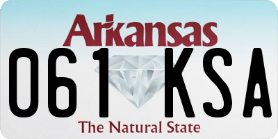 AR license plate 061KSA