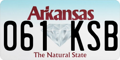 AR license plate 061KSB