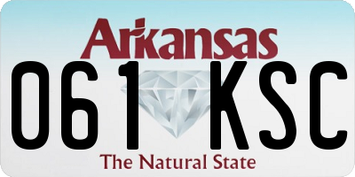 AR license plate 061KSC