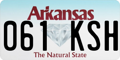 AR license plate 061KSH