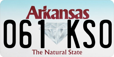 AR license plate 061KSO