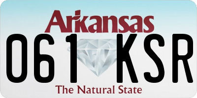 AR license plate 061KSR