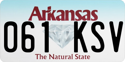 AR license plate 061KSV