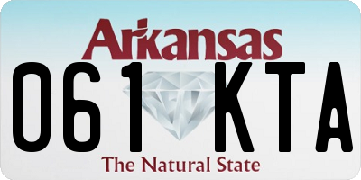 AR license plate 061KTA